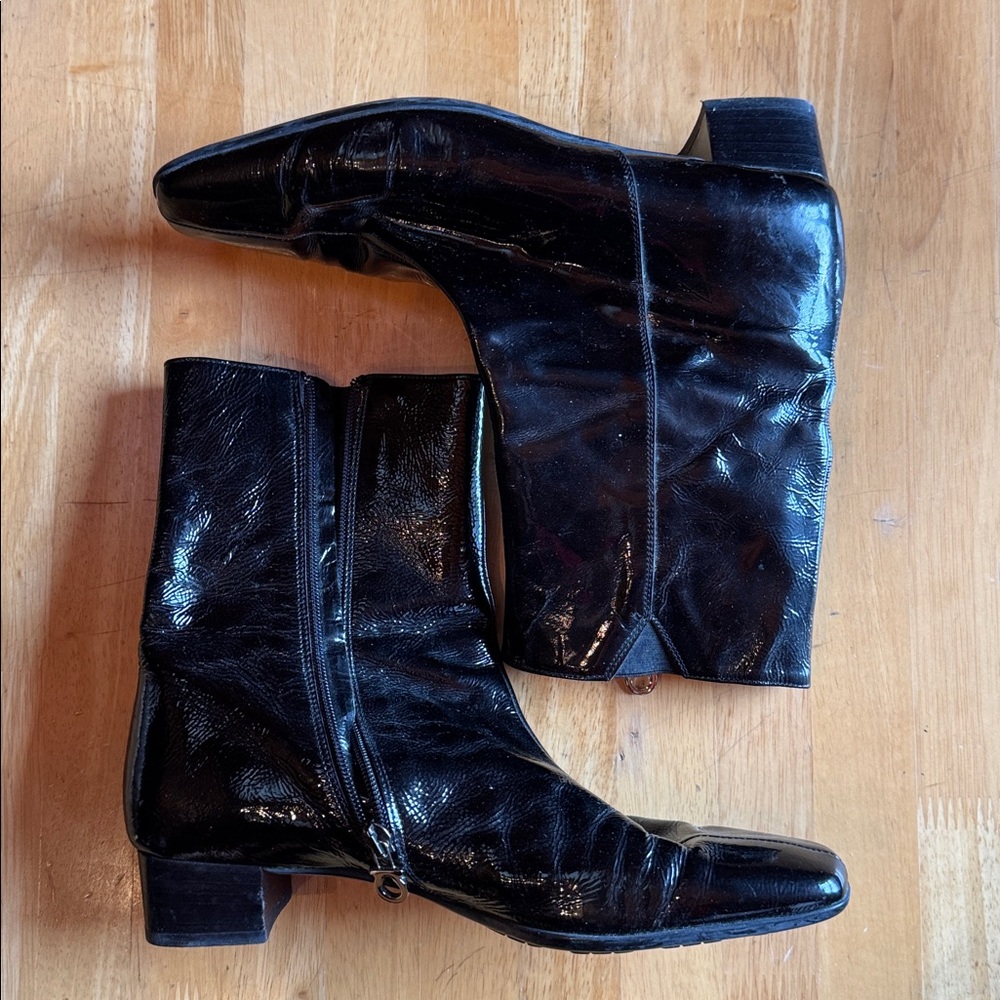 Ferragamo Patent Leather Boots